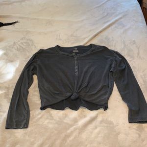Cropped long sleeve aerie top